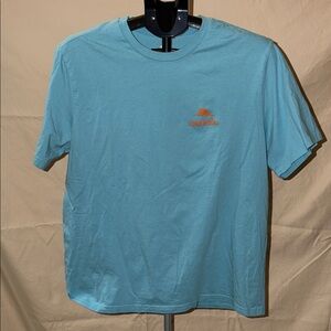 Tommy Bahama Light Blue Tee with Orange Accent